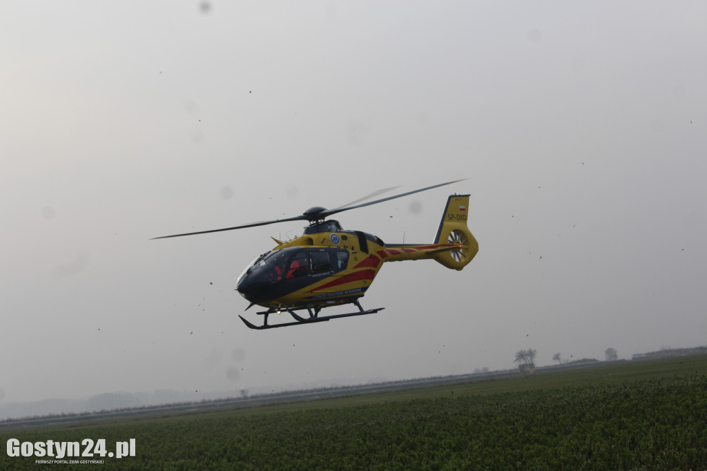 Lądowanie helikoptera LPR w Potarzycy