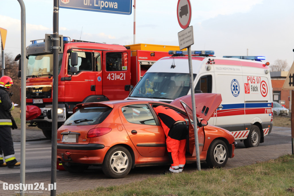 Wypadek na skrzyżownaiu ulic - Lipowej i Fabrycznej