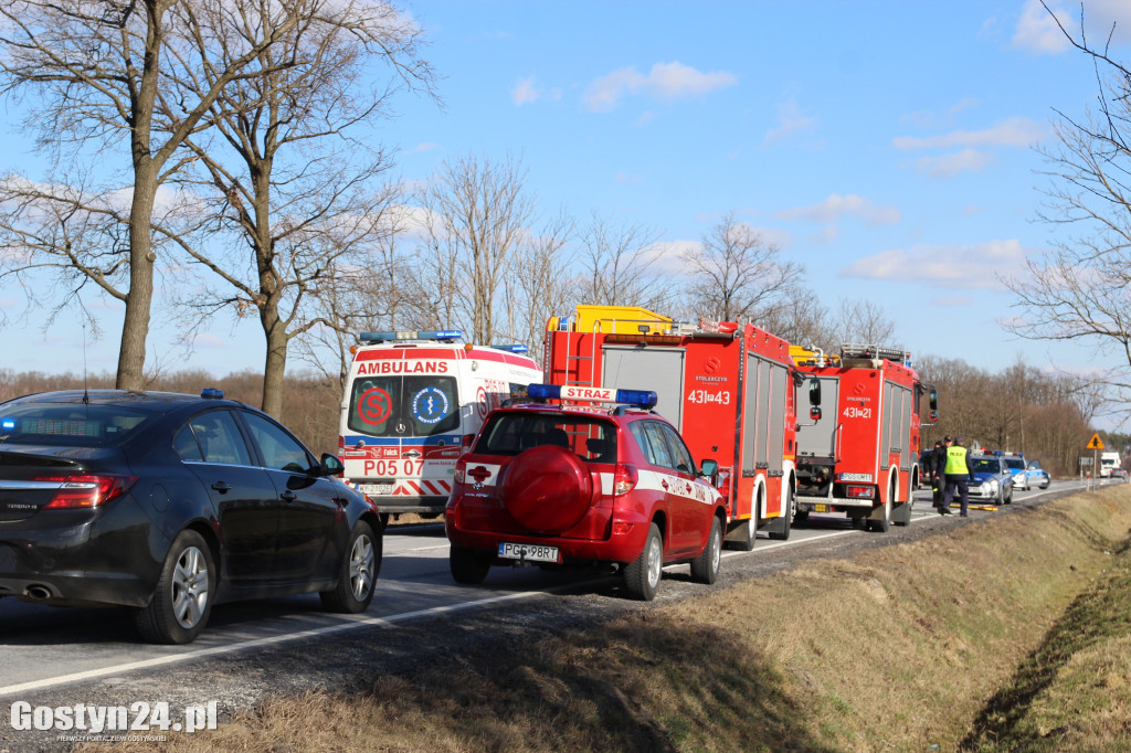 Czołowe zderzenie dwóch samochodów