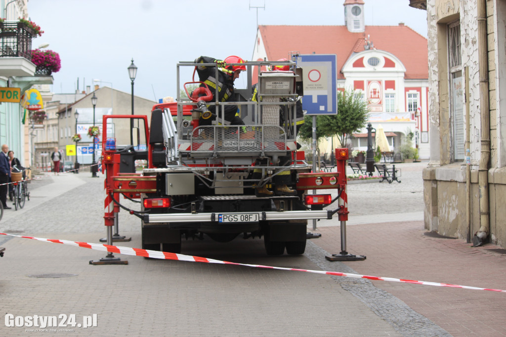Interwencja strażaków na gostyńskim rynku