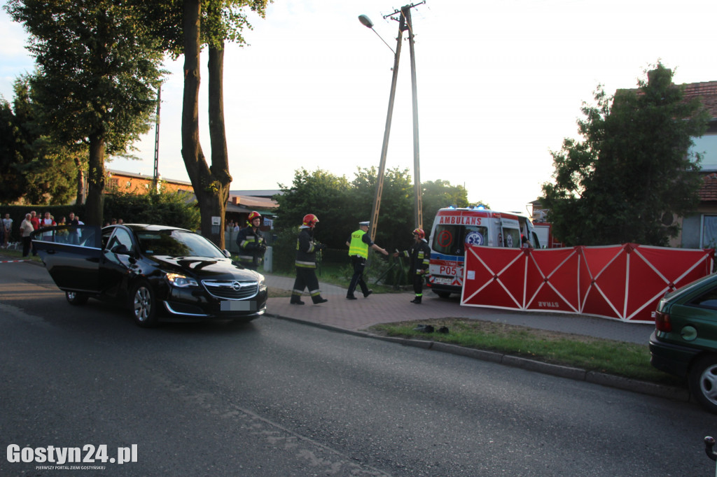 Wypadek motocyklisty w Pępowie