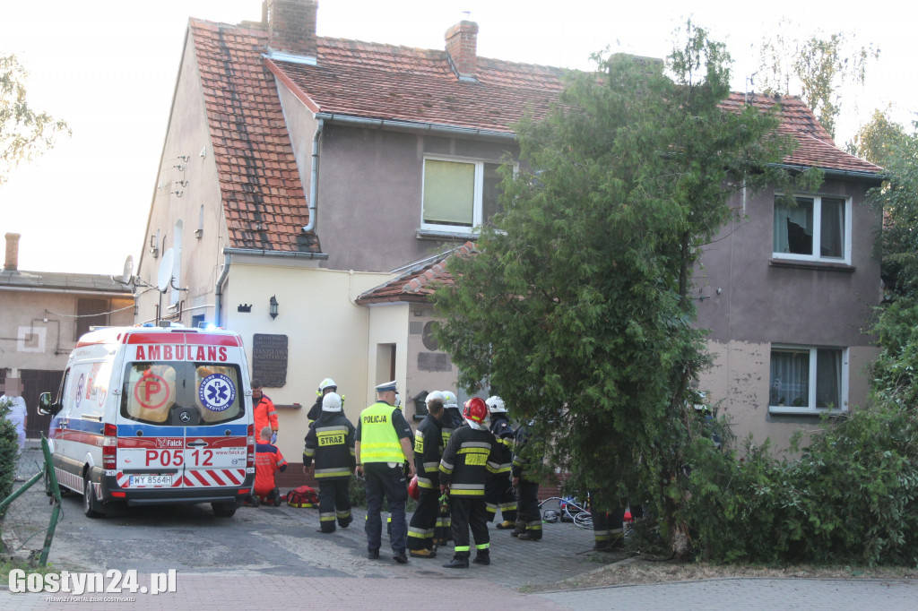 Wypadek motocyklisty w Pępowie