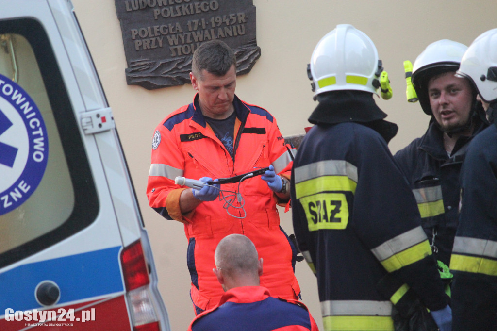 Wypadek motocyklisty w Pępowie