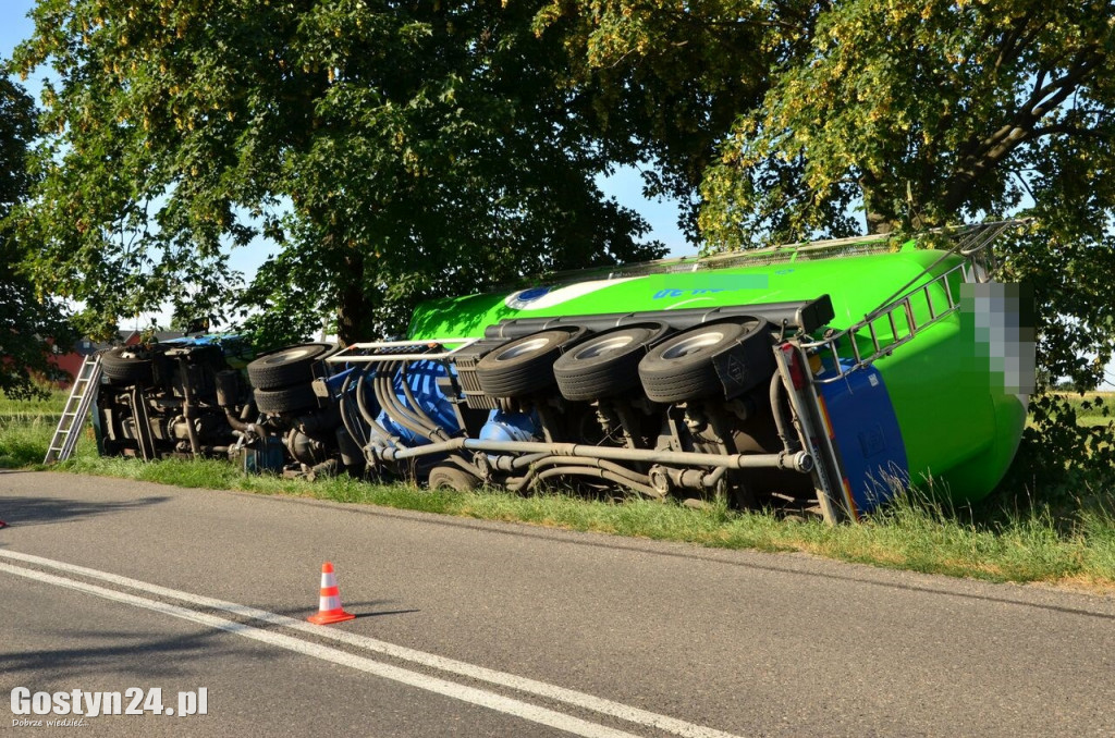 Cysterna w rowie, kierowca próbował uciekać