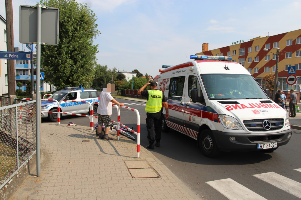 Potrącenie rowerzystki na gostyńskim skrzyżowaniu
