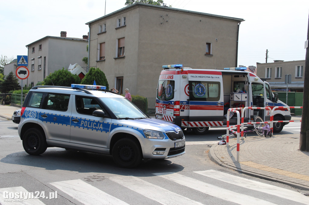 Potrącenie rowerzystki na gostyńskim skrzyżowaniu