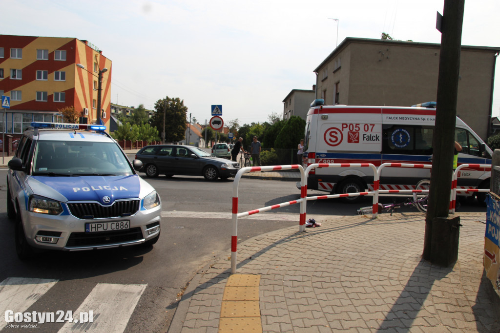 Potrącenie rowerzystki na gostyńskim skrzyżowaniu