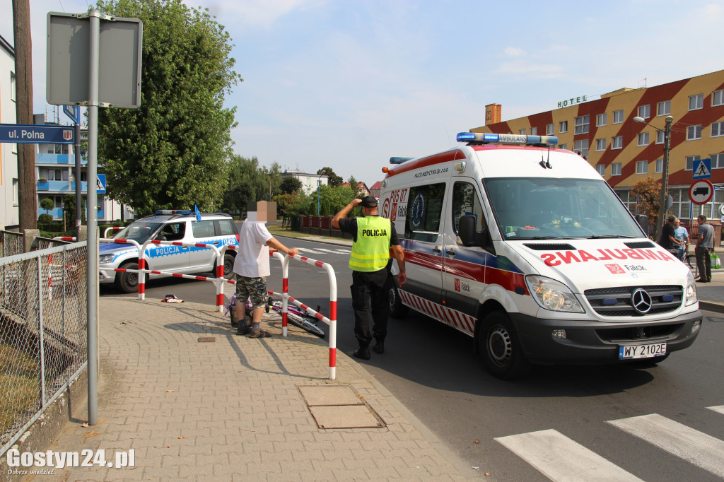 Potrącenie rowerzystki na gostyńskim skrzyżowaniu