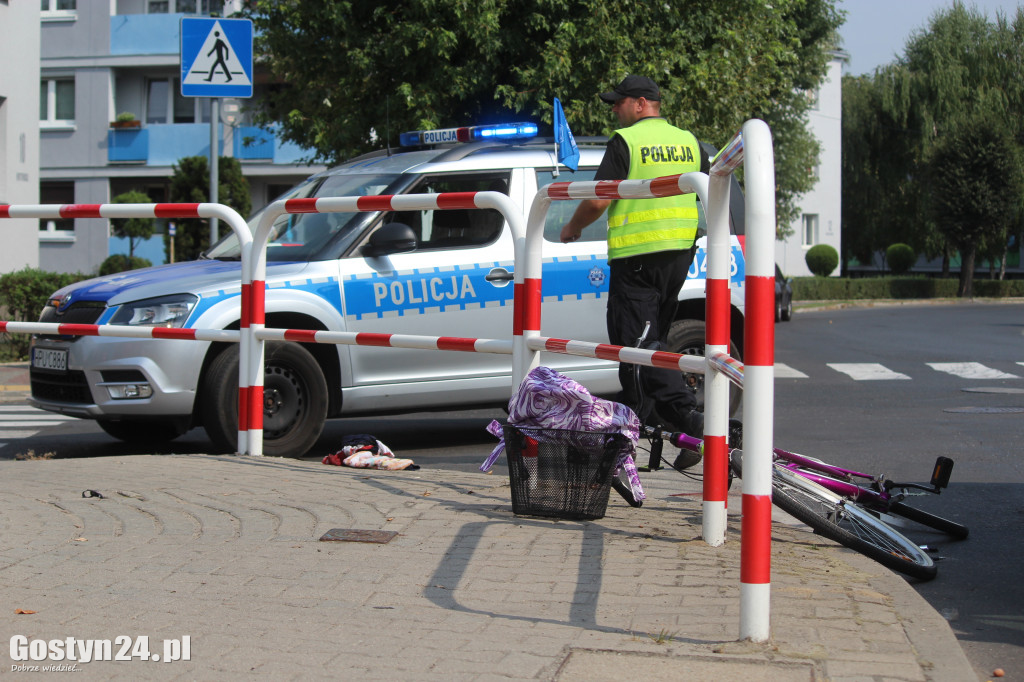 Potrącenie rowerzystki na gostyńskim skrzyżowaniu
