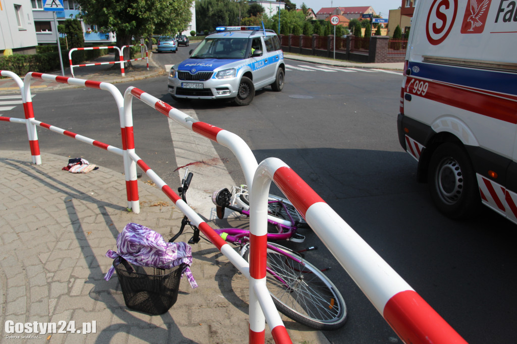 Potrącenie rowerzystki na gostyńskim skrzyżowaniu