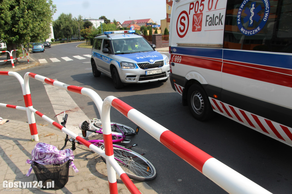 Potrącenie rowerzystki na gostyńskim skrzyżowaniu