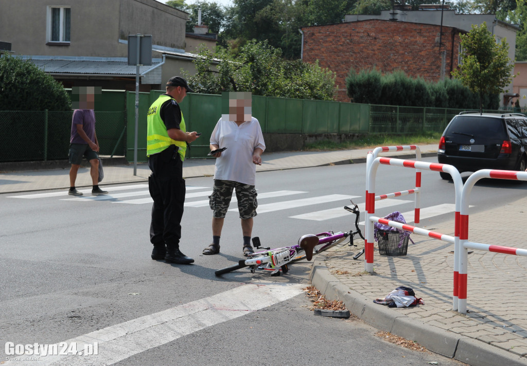 Potrącenie rowerzystki na gostyńskim skrzyżowaniu