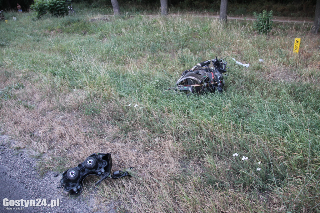 Wypadek motocyklisty na krajowej 12