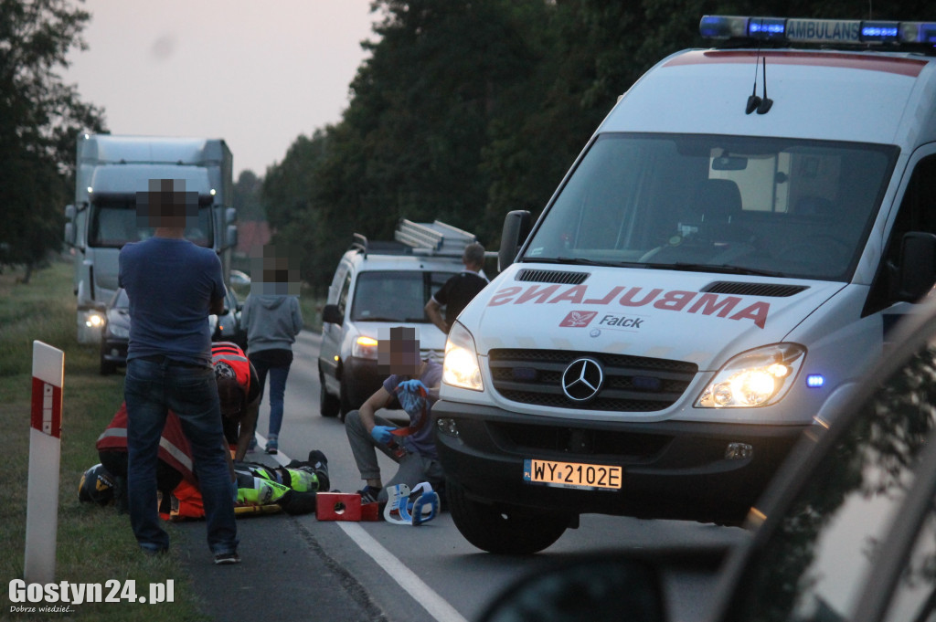 Wypadek motocyklisty na krajowej 12