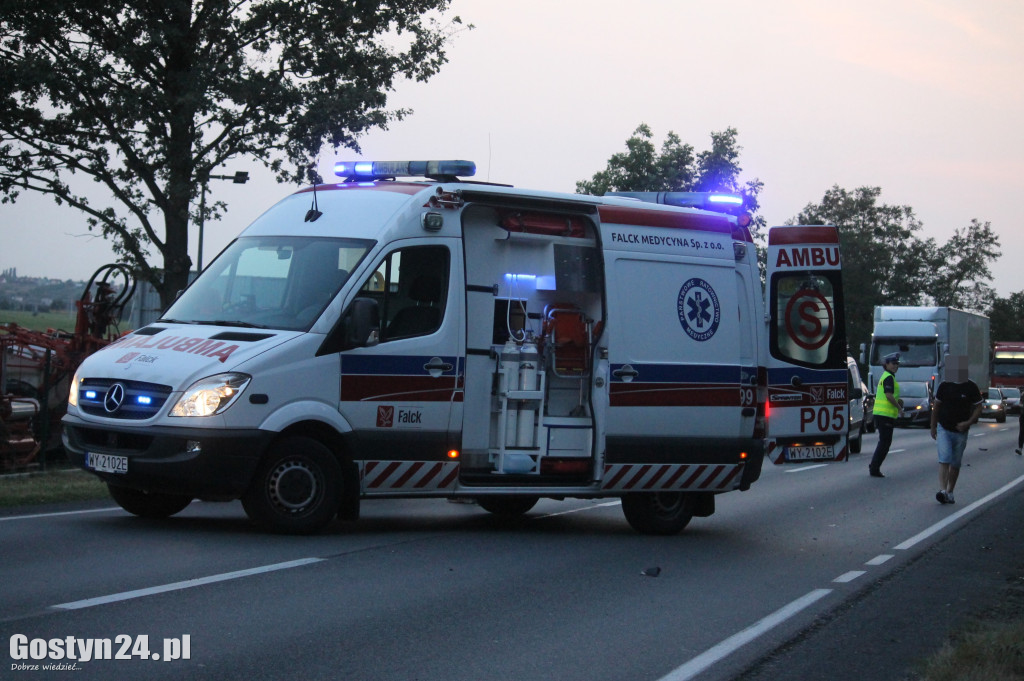 Wypadek motocyklisty na krajowej 12