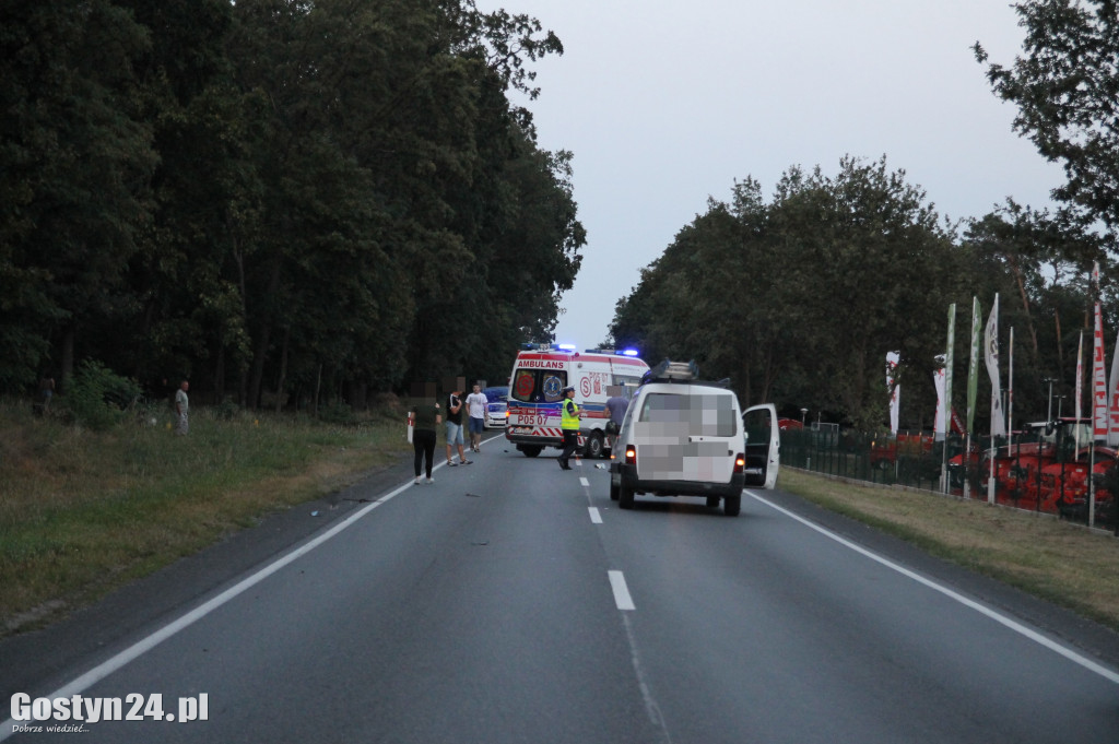 Wypadek motocyklisty na krajowej 12