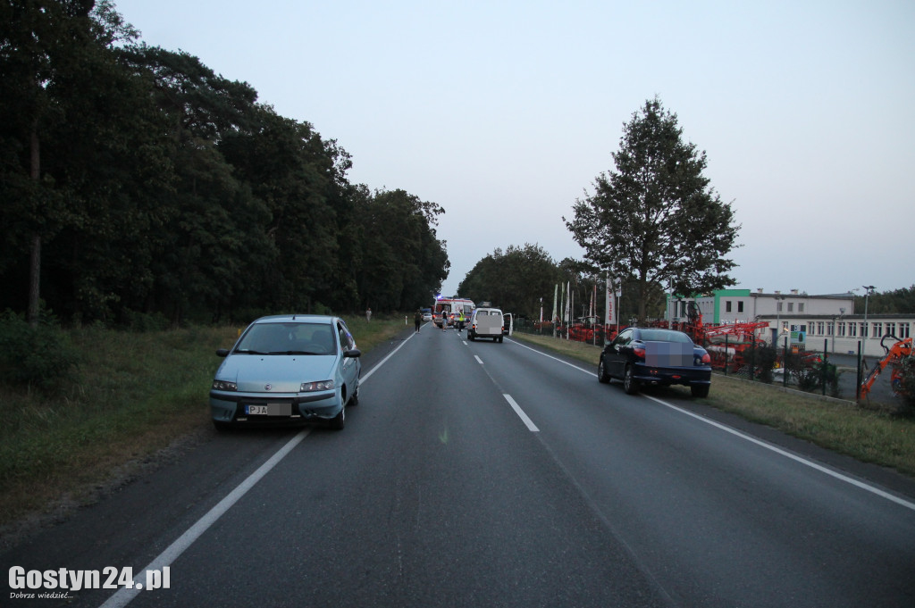 Wypadek motocyklisty na krajowej 12