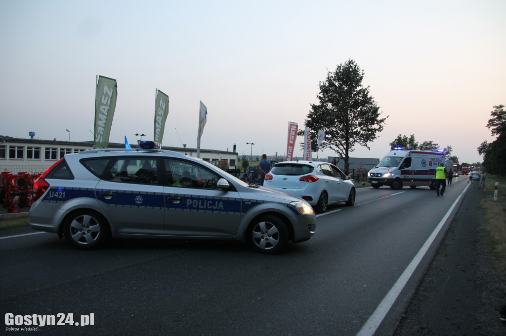 Wypadek motocyklisty na krajowej 12