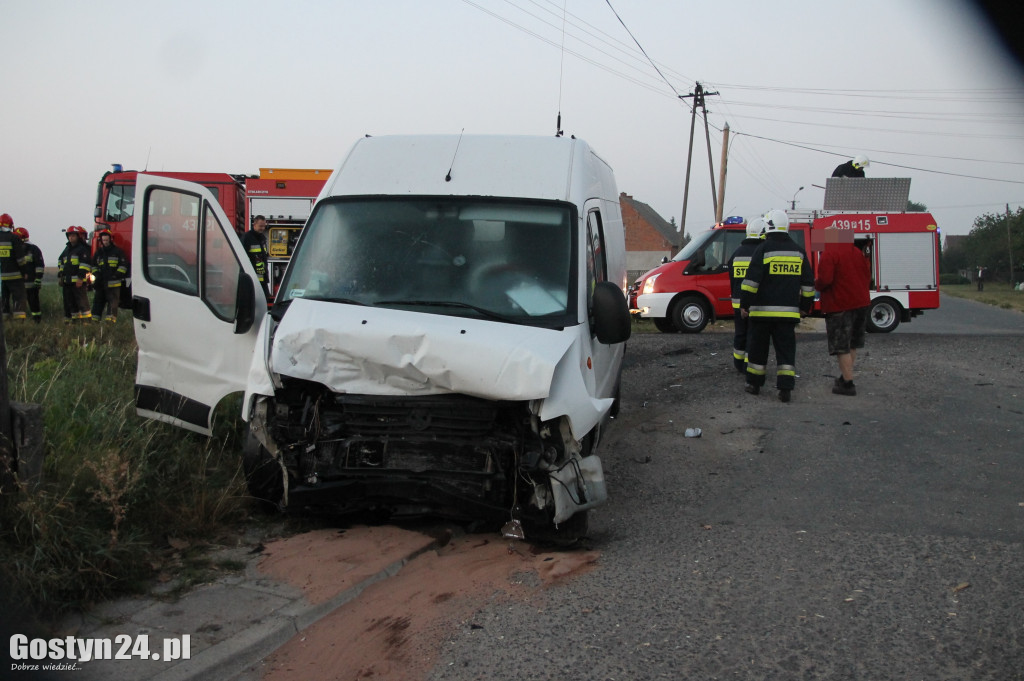 Wypadek na drodze powiatowej w Lipiu