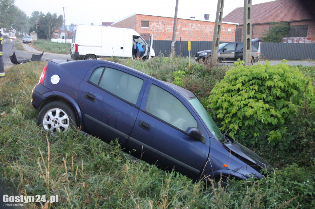 Wypadek na drodze powiatowej w Lipiu