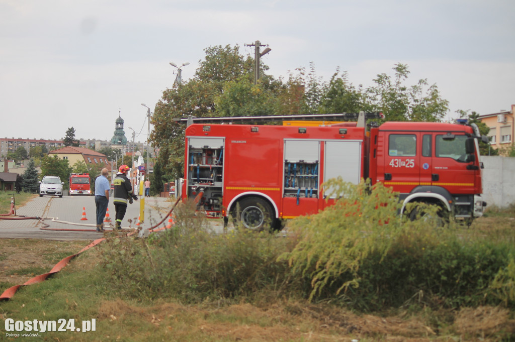 Pożar trawy za Górą Zamkową