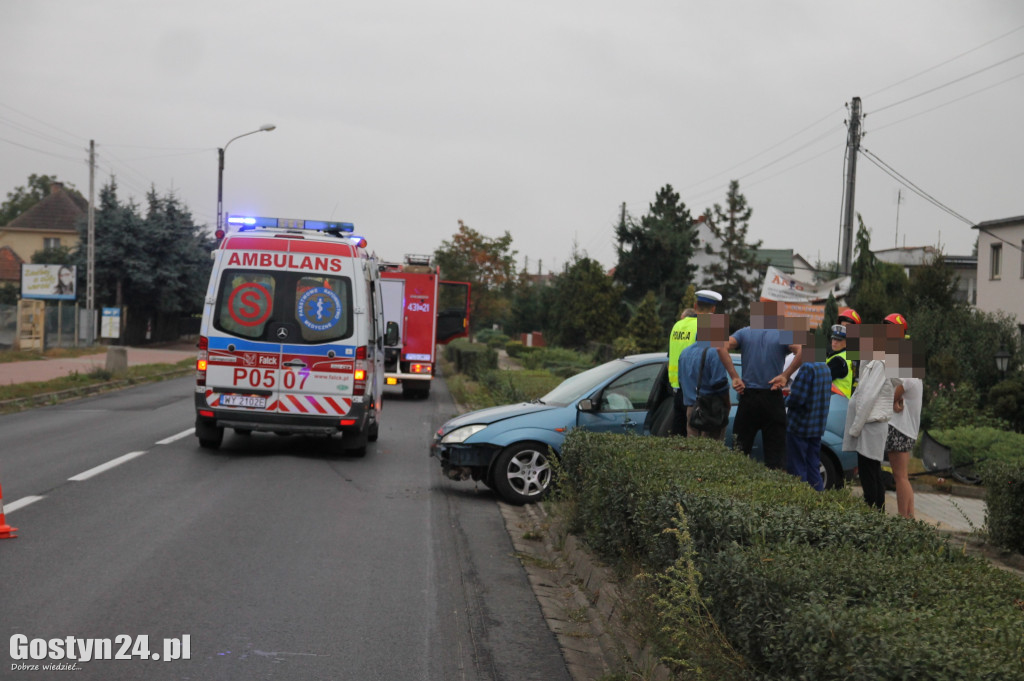 Wypadek na ul. Poznańskiej w Gostyniu