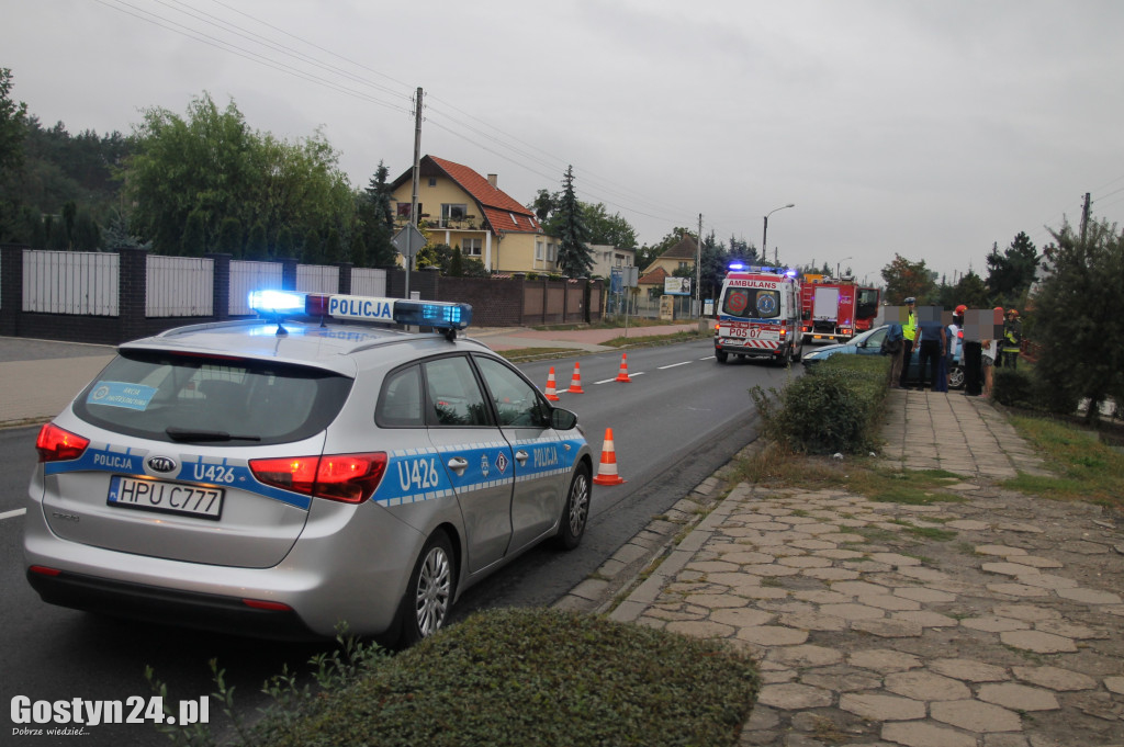Wypadek na ul. Poznańskiej w Gostyniu