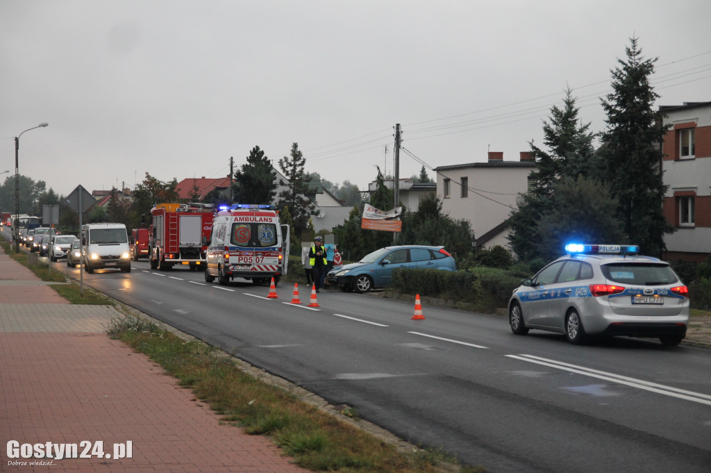 Wypadek na ul. Poznańskiej w Gostyniu