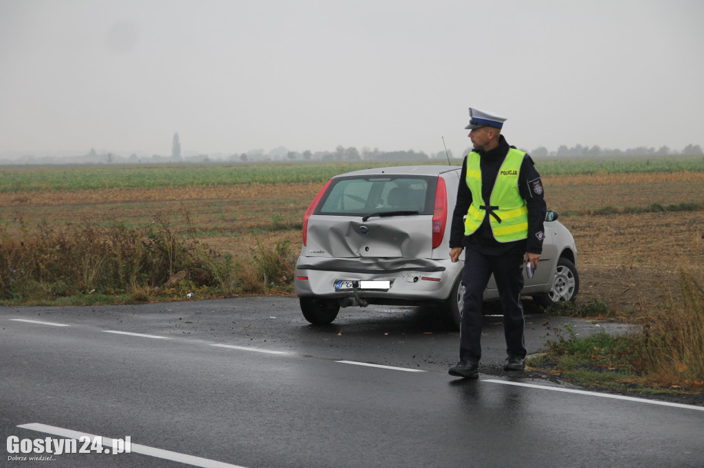 Trzy samochody zderzyły się na drodze Krobia - Pudliszki