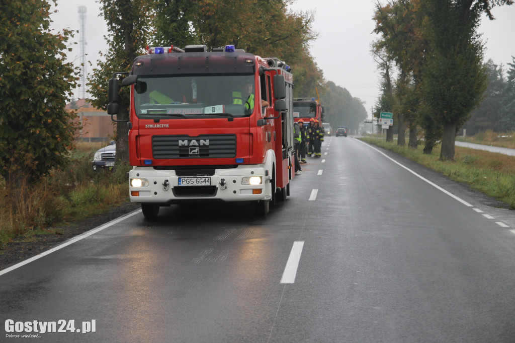 Trzy samochody zderzyły się na drodze Krobia - Pudliszki