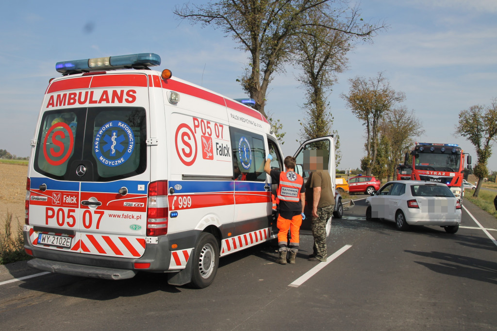Wypadek na trasie Krobia-Pudliszki