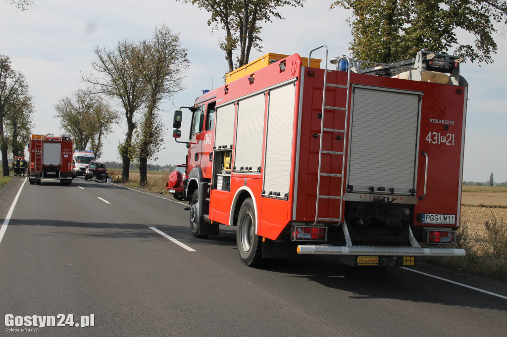 Wypadek na trasie Krobia-Pudliszki