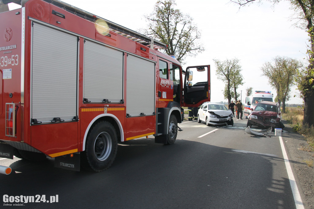 Wypadek na trasie Krobia-Pudliszki