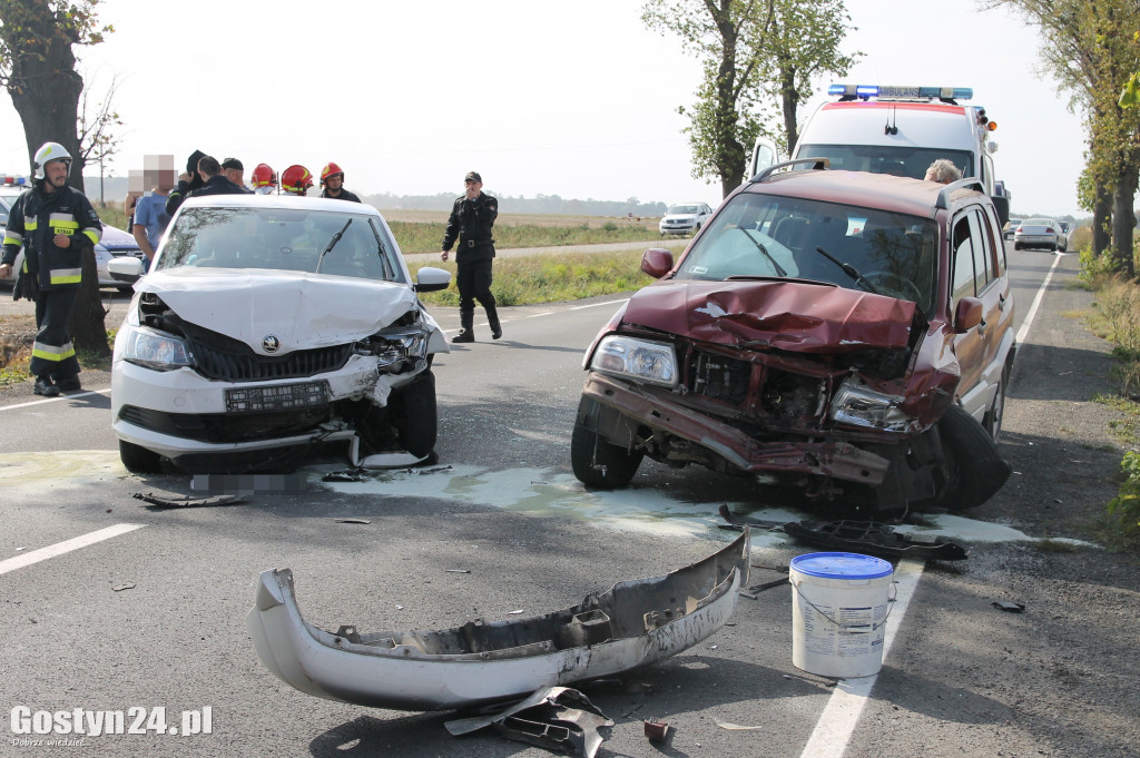 Wypadek na trasie Krobia-Pudliszki