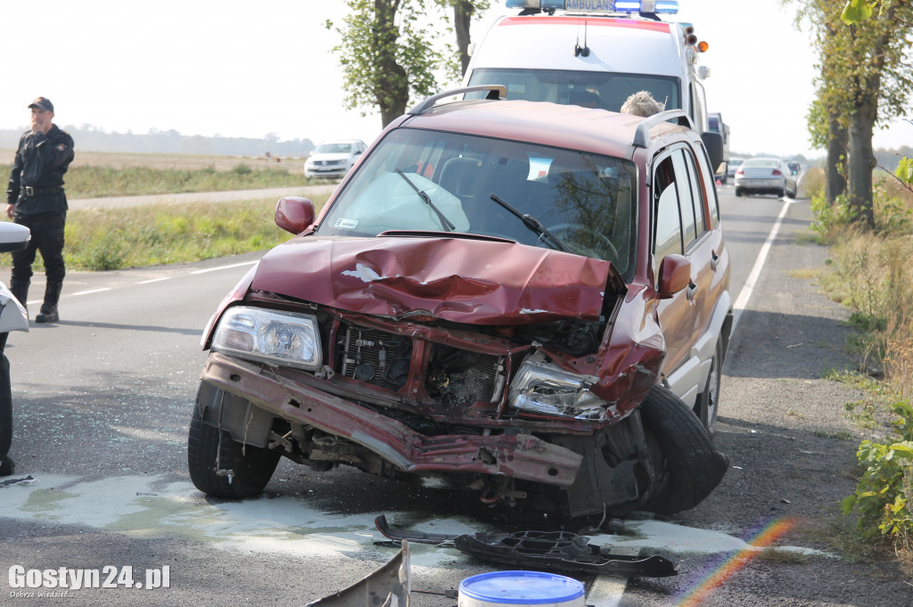 Wypadek na trasie Krobia-Pudliszki