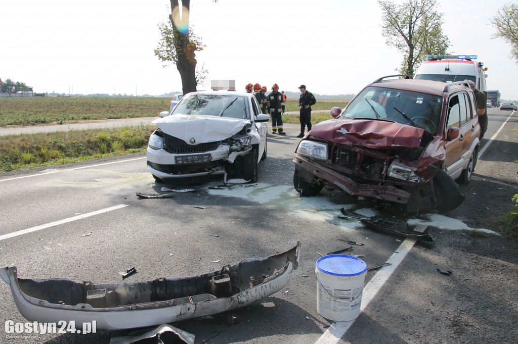 Wypadek na trasie Krobia-Pudliszki