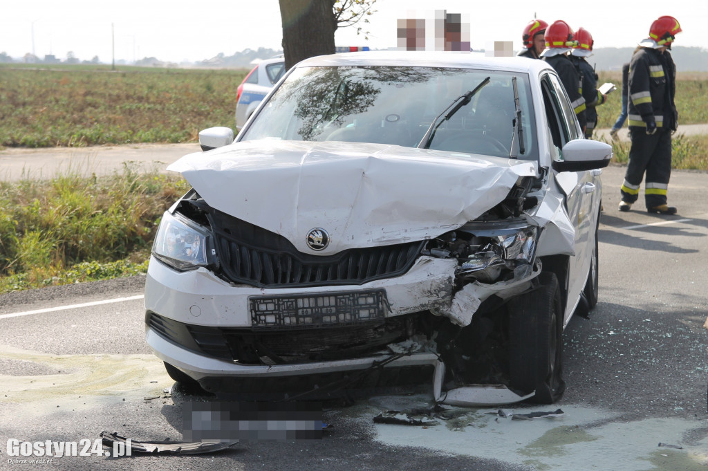 Wypadek na trasie Krobia-Pudliszki
