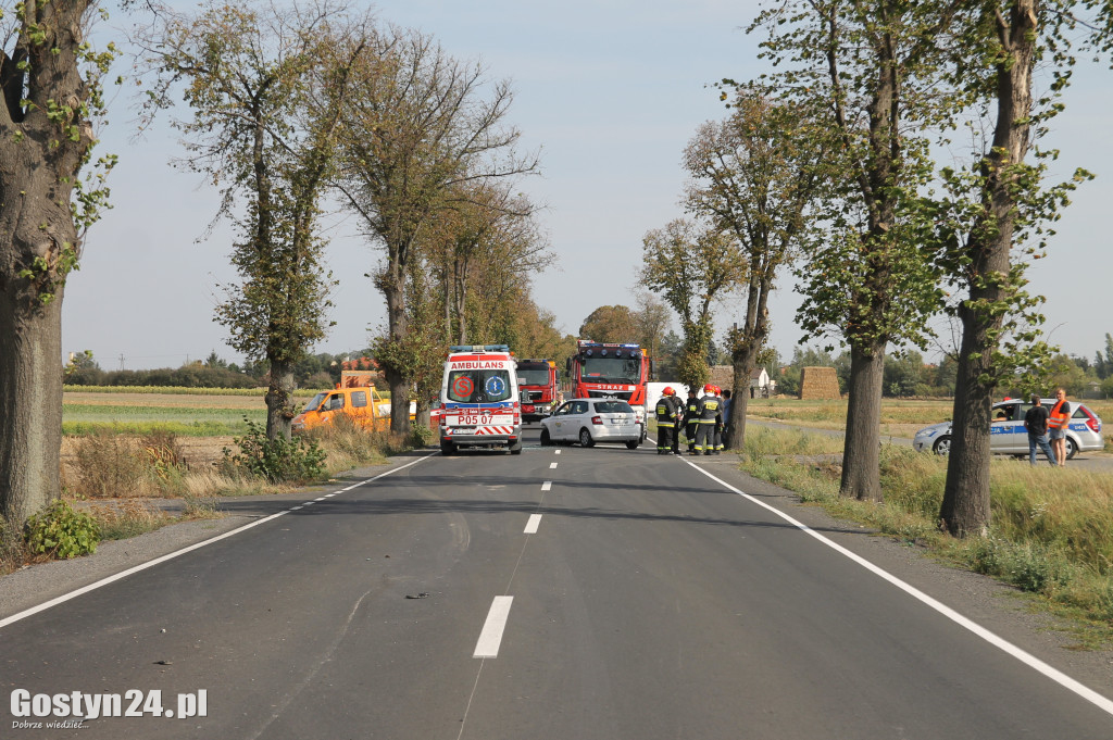 Wypadek na trasie Krobia-Pudliszki