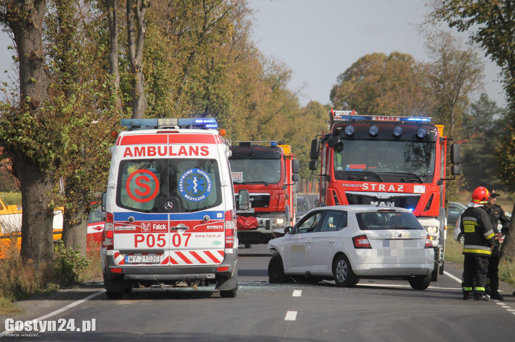 Wypadek na trasie Krobia-Pudliszki
