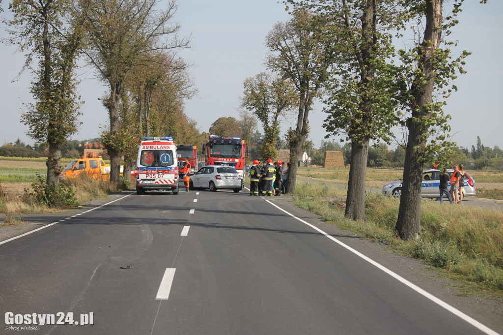 Wypadek na trasie Krobia-Pudliszki