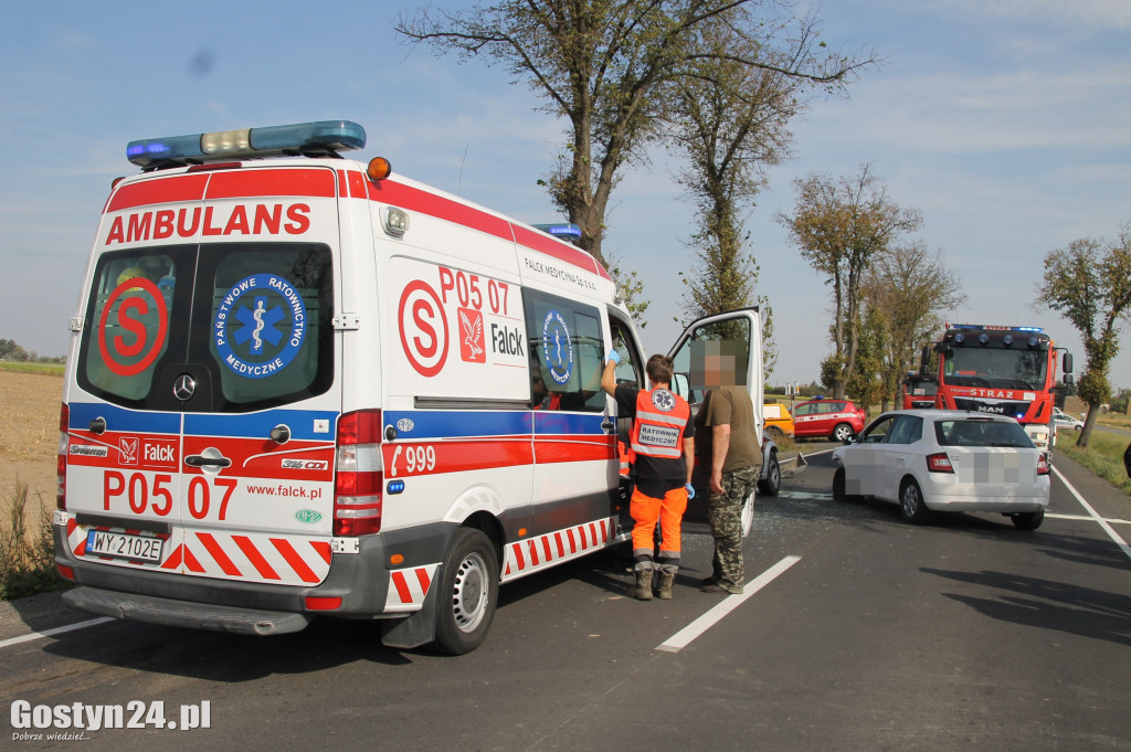 Wypadek na trasie Krobia-Pudliszki