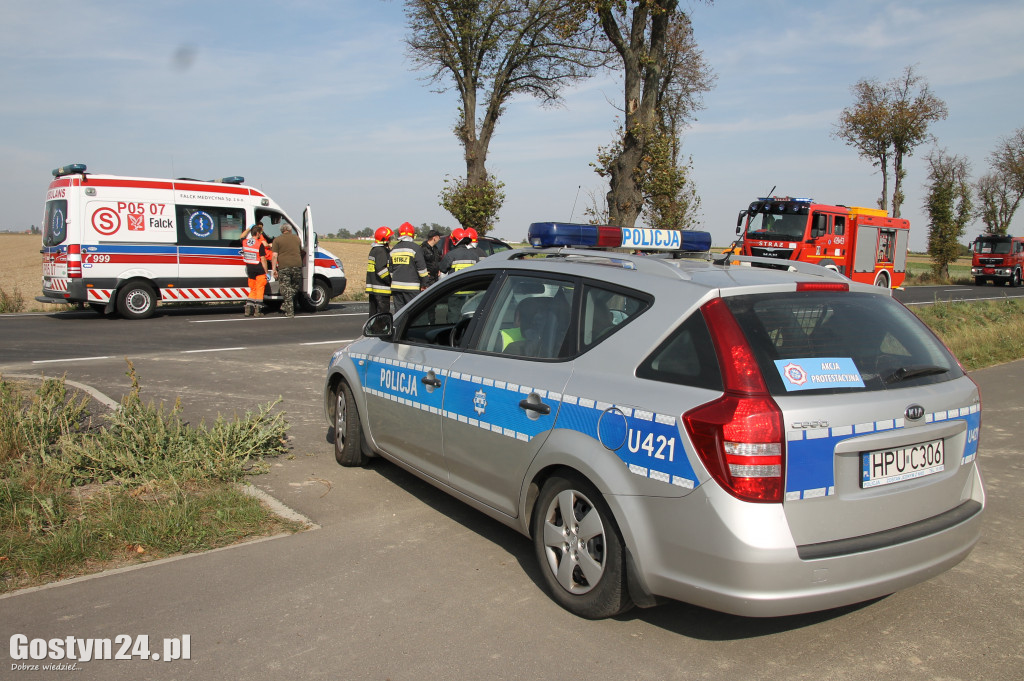 Wypadek na trasie Krobia-Pudliszki