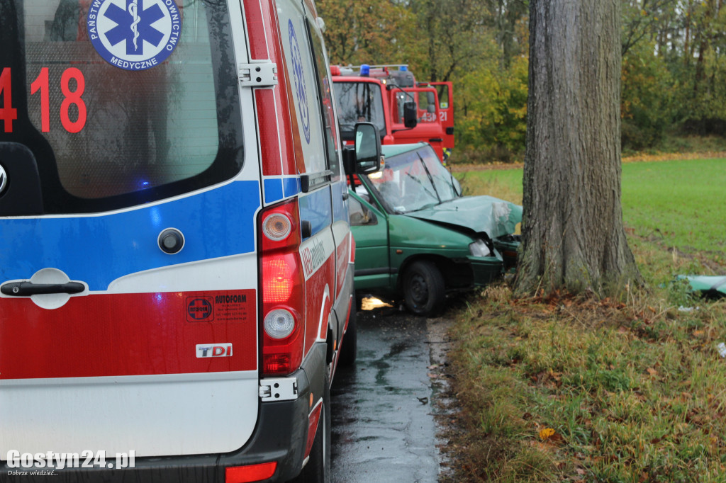 Wypadek na trasie Skoraszewice - Wilkonice