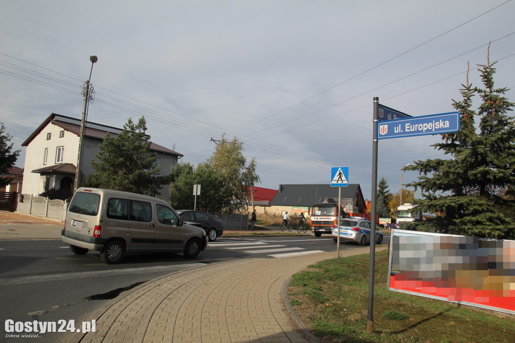 Kolizja na ul. Poznańskiej w Gostyniu