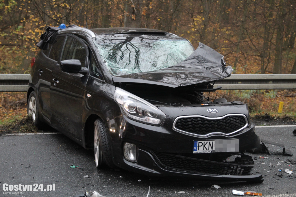 Wypadek autolawety z osobówką za Godurowem