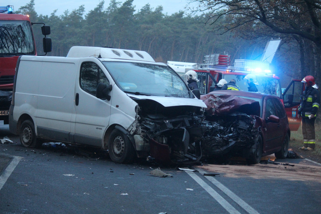 Wypadek na trasie Koszkowo - Dolsk