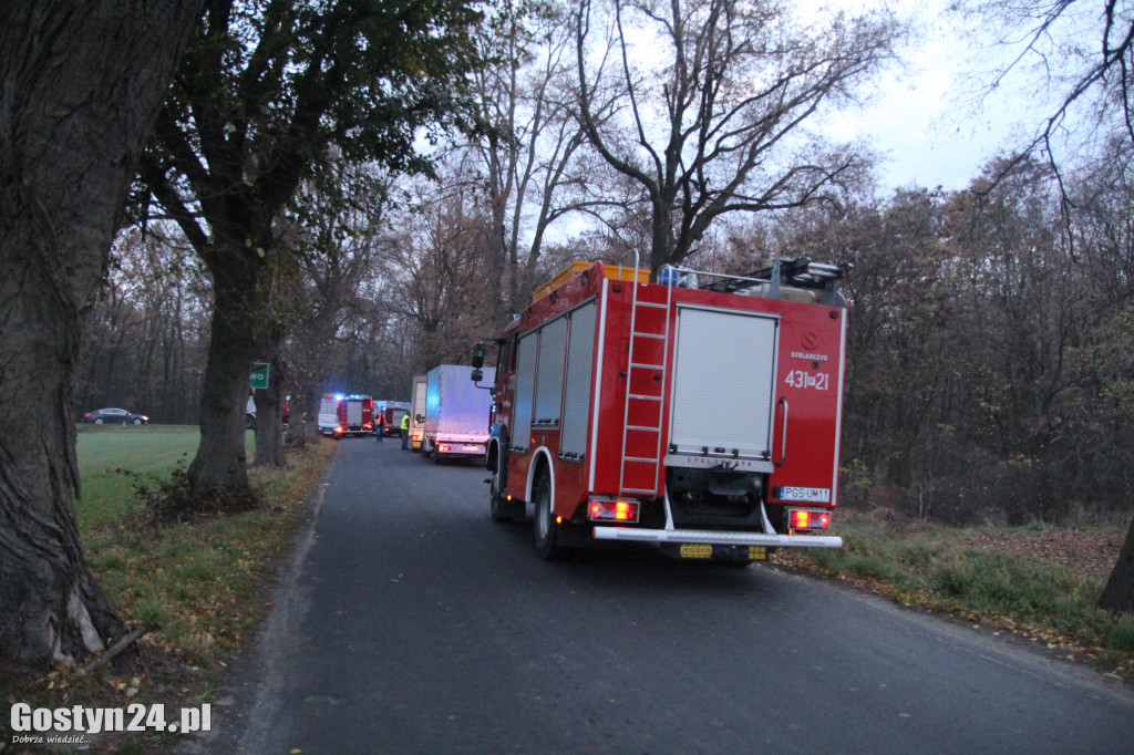 Wypadek na trasie Koszkowo - Dolsk