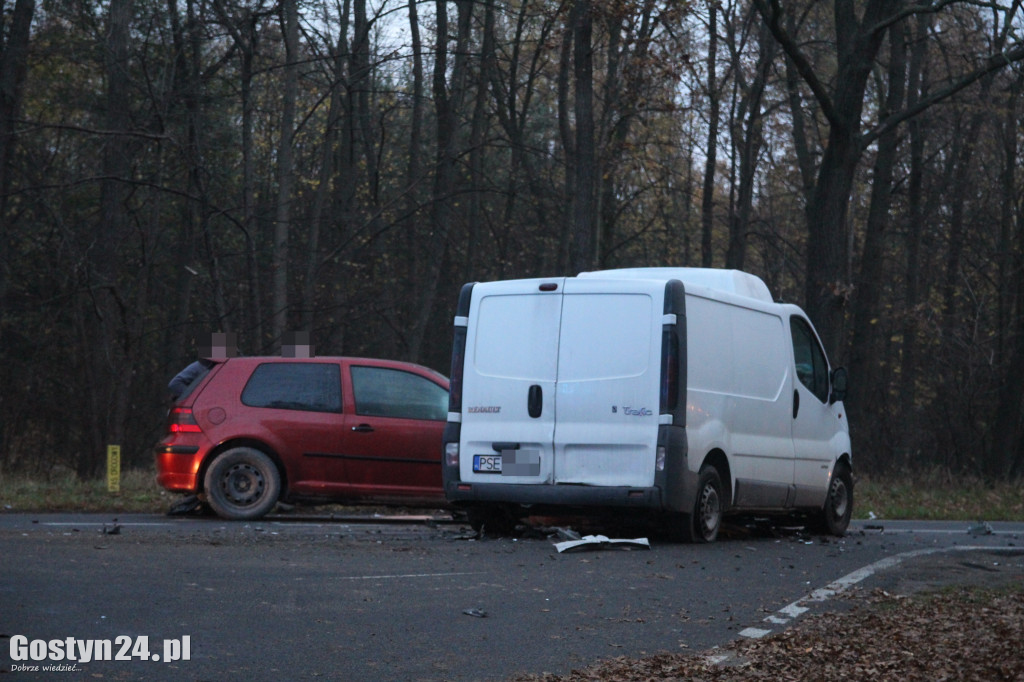 Wypadek na trasie Koszkowo - Dolsk