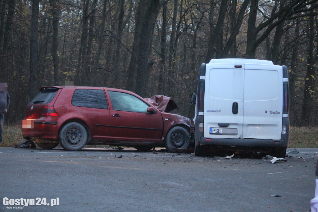 Wypadek na trasie Koszkowo - Dolsk