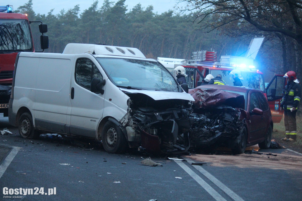 Wypadek na trasie Koszkowo - Dolsk